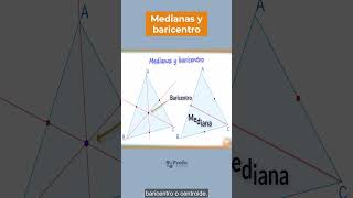 Medianas y baricentro del triangulo shorts [upl. by Akierdna]