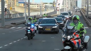 Politie begeleidt ZH de Dalai Lama naar en vanaf Ahoy Rotterdam 848 [upl. by Erina429]