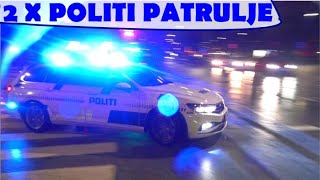 TÆT PÅ ULYKKE 2X POLITI PATRULJER i nordvest politibil i udrykning police respond [upl. by Caldwell]