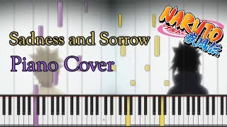 Sadness and Sorrow Naruto  Piano Cover  Sheet Music [upl. by Watkin]