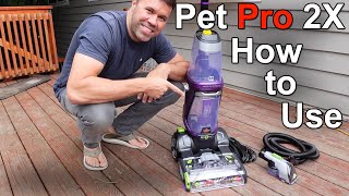 How To Use Bissell Proheat 2x Revolution Pet Pro Carpet Cleaner [upl. by Akinar]