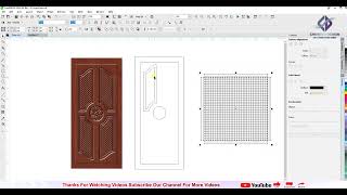 2D Door Design in Corel Draw with artcam toolpath [upl. by Retsel826]