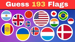 Can You Guess The 193 Flags Of The World🌎 All The Flags of the World [upl. by Gnes]