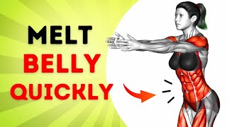 How to LOSE BELLY FAT in 7 days Belly waist amp abs ➜ 30 minute STANDING Workout  100 GUARANTEED [upl. by Adnyleb]