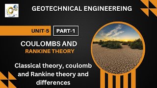 Lect 24  Classical theory coulomb and Rankine theory and differences  Geotechnical Engineering [upl. by Aicul272]