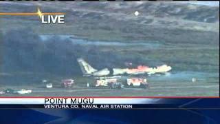 Military Plane Crashes Near Point Mugu Naval Air Station [upl. by Reisman]