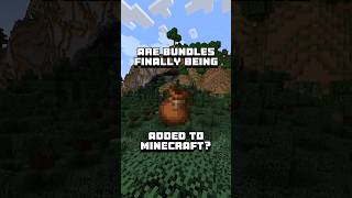 bundles FINALLY being added to minecraft [upl. by Morehouse]