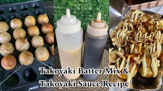 Recipe of our Takoyaki Batter Mixture amp Sauce [upl. by Anaiek23]