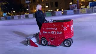 Ice Resurfacer  Holiday Ice Rink Union Square San Francisco California November 2023 [upl. by Delia]