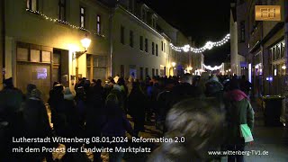 Lutherstadt Wittenberg  Demo Reformation 20 mit den Landwirten 8 jan 24 [upl. by Aicineohp]