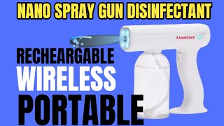 WIRELESS NANO SPRAY GUN DISINFECTANT REVIEW [upl. by Llezom516]