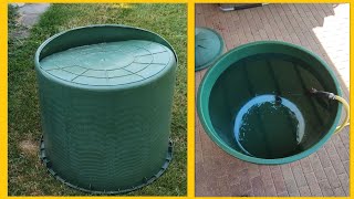 DIYReparatur Regentonne mit Draht und Silikon geflickt Pool Schwimmbecken reparieren [upl. by Ahgem]