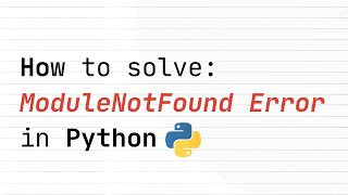 How to solve quotModuleNotFoundErrorquot in Python pip command not found [upl. by Eceirtal]