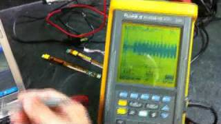 Laptop Inverter testing with Fluke Scopemeter [upl. by Nahtanhoj208]