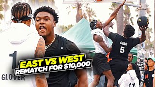 Ballislife EAST vs WEST Coast Squad REMATCH For 10000 Nasir Core amp Frank Nitty GO AT IT [upl. by Lerred611]