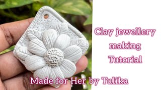 Clay jewellery making tutorial clayjewelry jewelrymafevicryl [upl. by Biel]