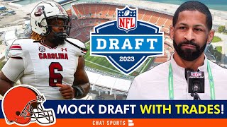 Cleveland Browns Mock Draft WITH TRADES  2023 NFL Draft [upl. by Lindsy902]