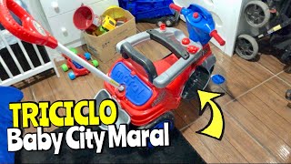 Triciclo Baby City Maral  Melhor carrinho de passeio para bebês [upl. by Aikkan]