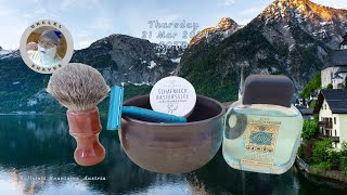 SOTD s298  Haslinger Schafmilch Rasierseife  DSC “FleshampBlood” 2348 Boti Badger  Karve Bison [upl. by Enitsud308]