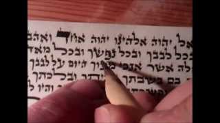 Writing a mezuzah and taggin כתיבת מזוזה ותיוג [upl. by Morven]