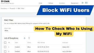 DLink DIR615  How To Block WiFi Users  How To Check Who is Using My WiFi  Block WiFi Users [upl. by Norel]