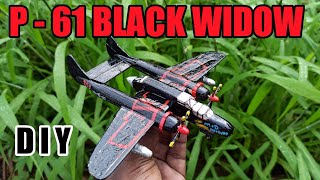 BUILD P 61 BLACK WIDOW OUT OF ICE CREAM STICKS [upl. by Maclean]