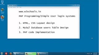 PHP User Login System  wwww3schoolsin [upl. by Anivla]