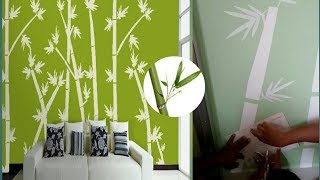 Berger Home Decor🏠quotCane Forestquot Illusion Design🌿🌿 Bamboo Garden Wall Painting [upl. by Malachy]