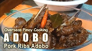 Pork Ribs Adobo │ Easy Pork Ribs Adobo na Tuyo [upl. by Ydnamron]