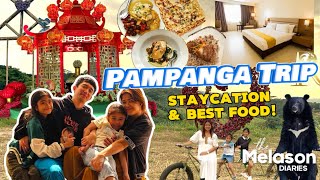 PAMPANGA TRIP  Staycation and Best Food Trip  Melason Family Vlog [upl. by Sale]