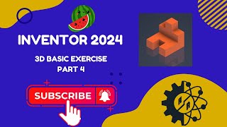 Autodesk Inventor 2024  Part 3D Basic Exercise  Task 4 [upl. by Marx]
