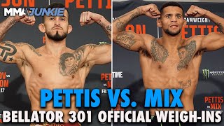 Sergio Pettis Patchy Mix Make Weight for Bantamweight Title Unification Fight  Bellator 301 [upl. by Nerw646]