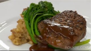 How to make Beef Tenderloin w Peppercorn Sauce  Steak au Poivre [upl. by Gaidano401]