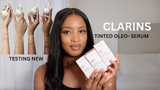 TESTING NEW CLARINS TINTED OLEOSERUM✨ [upl. by Reddin]