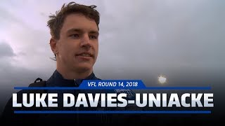 Luke DaviesUniacke postmatch VFL Round 14 2018 [upl. by Lahey]