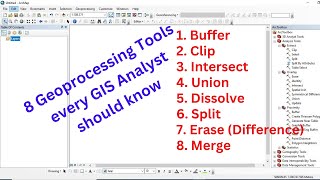 Working with Geoprocessing Tools in ArcGIS software [upl. by Eiramyelhsa]