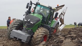 Fendt 1050 Vario diepploegen bij Van Werven deep ploughing Trekkerweb pure sound [upl. by Bowman]