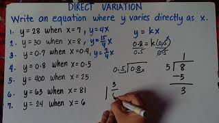 Ex Direct Variation Equation [upl. by Lowenstein]