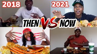 MY FIRST VIDEO VS RECENT VIDEO • MUKBANGERS THEN VS NOW❗️ [upl. by Sucam]