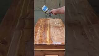 Sealer Coat on Cedar Blanket Chest restoredfurniture furniturerestoration sealer lacquer [upl. by Euqinot]