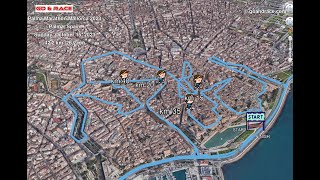 Palma Marathon Mallorca 2023 fly over the marathon 3D course map [upl. by Rolyt]