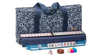 American Mahjong Set quotChinoise IIquot with Floral Blue Soft Case [upl. by Hitt]