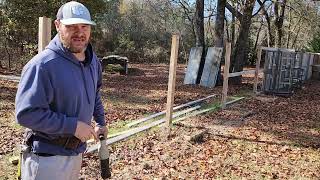 Repurposing some old metal roof panels onto my fence [upl. by Adrien]