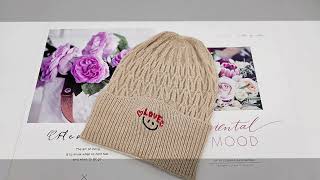 Customized Winter Beanie Outfit Basic Ribbed Knit Hat Trendy Headwear for Women [upl. by Vizzone]