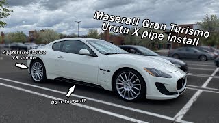 Maserati Gran Turismo URUTU X PIPE InstallReview RASPY Italian V8 [upl. by Alwin]