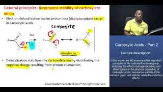 PCAT ® Carboxylic Acids Part 2A  Resonance Stability of the carboxylate groupcamproj [upl. by Anigar]