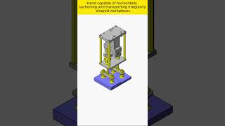 Hand capable of horizontally suctioning and transporting irregularly shaped workpieces mechanical [upl. by Curr]