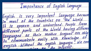 importance of english language  write essay on importance of english language  easy amp short essay [upl. by Nyral803]