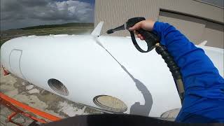 Day In The Life  Entrepreneurship  Business Owner  Aviation Detailing Washing a Jet Airplane [upl. by Dehsar]