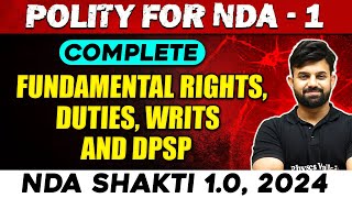 NDA Polity  Fundamental Rights Duties Writs amp DPSP  NDA 1 2024  Defence Wallah [upl. by Airrotal]